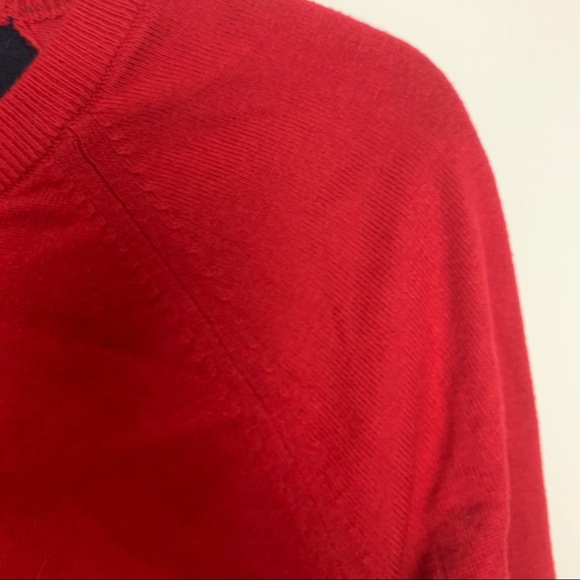 GAP Cotton Cashmere Red Long Sleeve Crew Neck Shirt - Picture 3 of 7